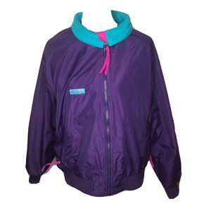Columbia Medium Nylon Purple Windbreaker Jacket